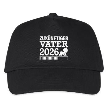 ZUKÜNFTIGER VATER 2026 Vaterschaft Lustiges - Kinder Basecap - Schwarz - Vorne