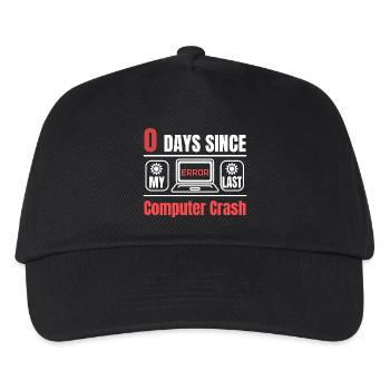 Technical Support 0 Days Since My Last PC Crash - Kids’ Baseball Cap - black - Front