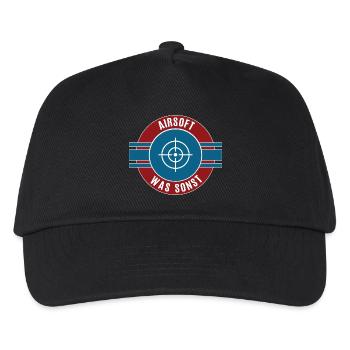 Airsoft Airsoftspiel Airsoftteam Geländespiel  - Kinder Basecap - Schwarz - Vorne