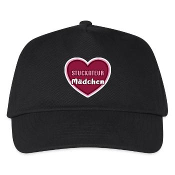 Plasterer girl apprentice plasterer colleague - Kids’ Baseball Cap - black - Front