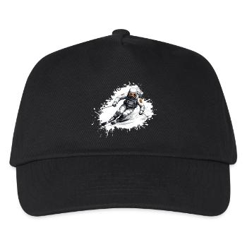 Astronaut Ski Skiing - Kids’ Baseball Cap - black - Front