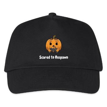 Citrouille avec manette effrayée de réapparaître - Casquette de baseball Enfant - noir - Devant