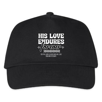 His Love Endures Forever Psalm 136 Faith - Kids’ Baseball Cap - black - Front