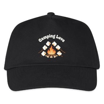 Campfire Love Marshmallows - Kids’ Baseball Cap - black - Front