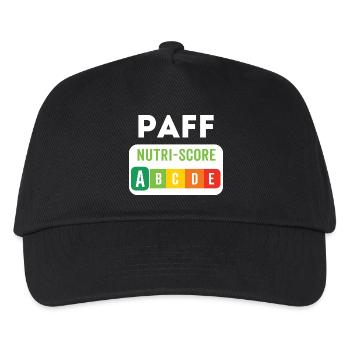 PAFF Nutriscore A – Offbeat humour - Kids’ Baseball Cap - black - Front