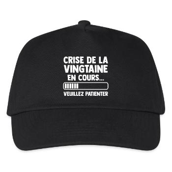 Twenties Crisis Gift Birthday Humor - Kids’ Baseball Cap - black - Front