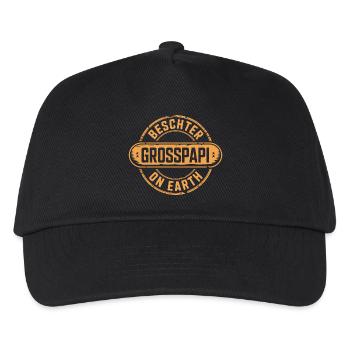 Beschter Grosspapi Schweizer Mundart - Kinder Basecap - Schwarz - Vorne