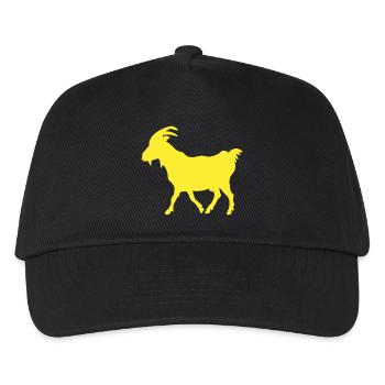 G.O.A.T Ziege gelb - Kinder Basecap - Schwarz - Vorne