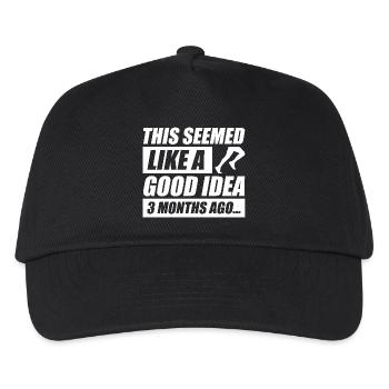 Like a good idea lustiges Lauf Joggen Läufer - Kinder Basecap - Schwarz - Vorne