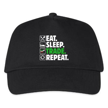 Stock Exchange Trading Crypto Stock Market Trader - Kids’ Baseball Cap - black - Front