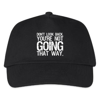 don't look back you're not going that way - Kids’ Baseball Cap - black - Front