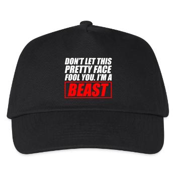 Pretty face lustiges Wrestling Wrestler - Kinder Basecap - Schwarz - Vorne