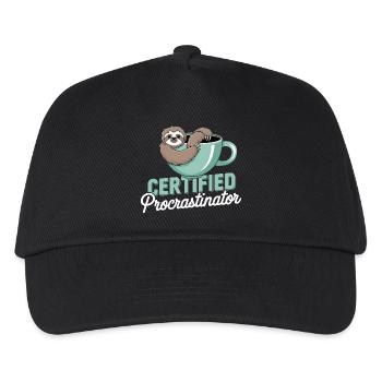 Faulheit Humor - Kinder Basecap - Schwarz - Vorne