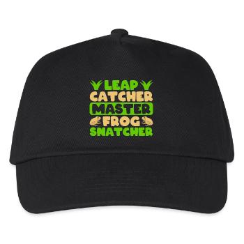 Frog Catcher Leap Catcher Master Snatcher Frog - Kinder Basecap - Schwarz - Vorne
