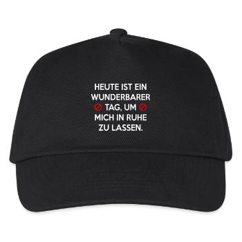TODAY IS A WONDERFUL DAY TO REST IN PEACE. - Kids’ Baseball Cap - black - Front