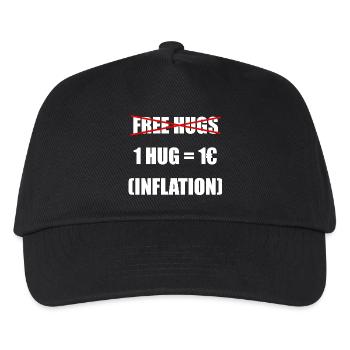 Free Hugs - Inflationsbereinigt - Kinder Basecap - Schwarz - Vorne
