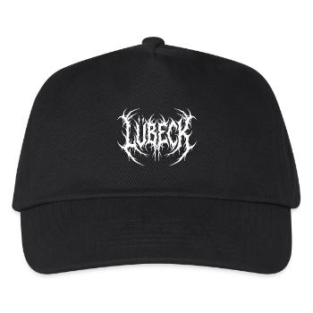 Lübeck Metal Logo extrem - Kinder Basecap - Schwarz - Vorne