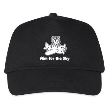 Vise le pilote Sky Kitty - Casquette de baseball Enfant - noir - Devant