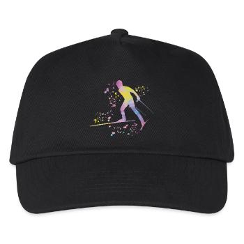 Cross-country skiing Cross-country skiing - Kids’ Baseball Cap - black - Front