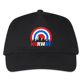 Norwegen Oslo Skandinavien Norweger - Kinder Basecap - Schwarz - Vorne