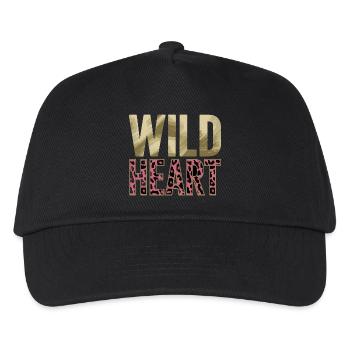 Wild Heart Leopard Pattern Boho Animal Print for - Kids’ Baseball Cap - black - Front