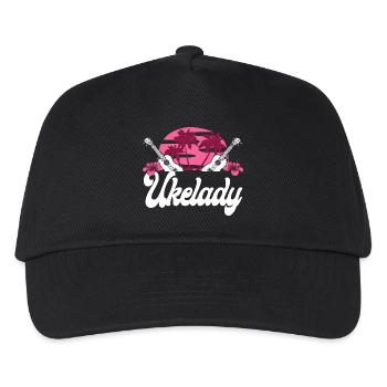 Hawaiian Ukulele Uke Ukelady - Kids’ Baseball Cap - black - Front