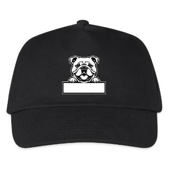 Bulldog Name Badge - Kids’ Baseball Cap - black - Front