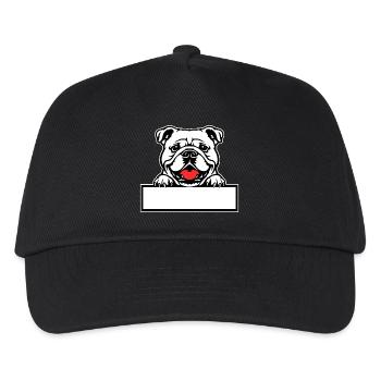 Bulldog Name Badge - Kids’ Baseball Cap - black - Front