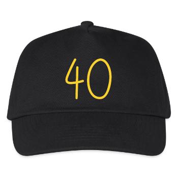40 - Kids’ Baseball Cap - black - Front