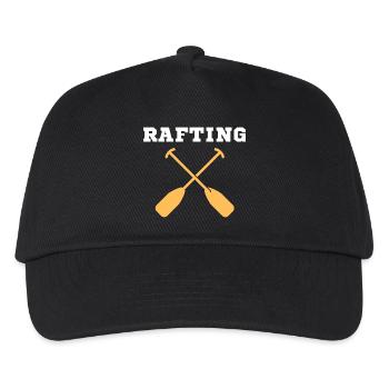 Wildwasser Rafting Abenteuer - Outdoor Design - Kinder Basecap - Schwarz - Vorne