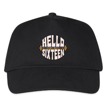 Hello Sixteen Vintage Emblem - Kids’ Baseball Cap - black - Front