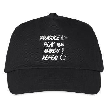 Practice playing French horn Repeat - Kids’ Baseball Cap - black - Front