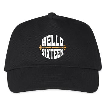 Hello Sixteen Vintage Birthday Tee - Kids’ Baseball Cap - black - Front