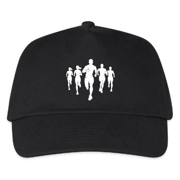 Marathon Runners Team Silhouette Marathon - Kids’ Baseball Cap - black - Front
