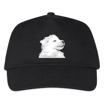 Chiot blanc - Casquette de baseball Enfant - noir - Devant