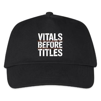 Constantes vitales de l’infirmière en soins intensifs avant les titres Soins intensifs - Casquette de baseball Enfant - noir - Devant
