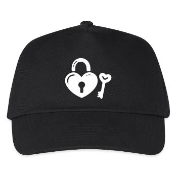 Heart Key - Kids’ Baseball Cap - black - Front