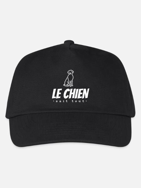 The dog knows everything - Kids’ Baseball Cap - black
