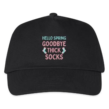 Hello Spring Goodbye Thick Socks - Kids’ Baseball Cap - black - Front