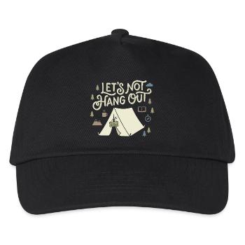 Lets Not Hang Out Introvert Camping Nature - Kids’ Baseball Cap - black - Front