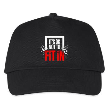 It's Ok Not To Fit In Individuality Motivation - Kids’ Baseball Cap - black - Front