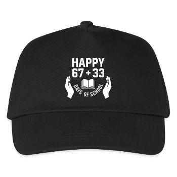 Happy 100 Days of School Celebration Design - Kinder Basecap - Schwarz - Vorne