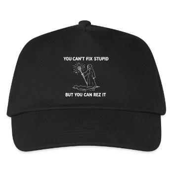 You Can't Fix Stupid – Wizard Healer Design - Kids’ Baseball Cap - black - Front
