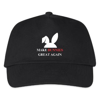 Make bunnies great again - Kids’ Baseball Cap - black - Front