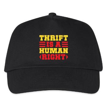 Thrift Shopper Is A Human Right Thrift Store - Kids’ Baseball Cap - black - Front
