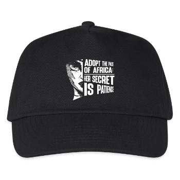 Safari Afrika serengeti wildlife savanne spruch - Kinder Basecap - Schwarz - Vorne