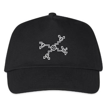 Neuron Nerve Cell Pixel 8-Bit - Casquette de baseball Enfant - noir - Devant