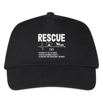 Animal Rescue Heart Palpitations Scolding Help Love - Kids’ Baseball Cap - black - Front
