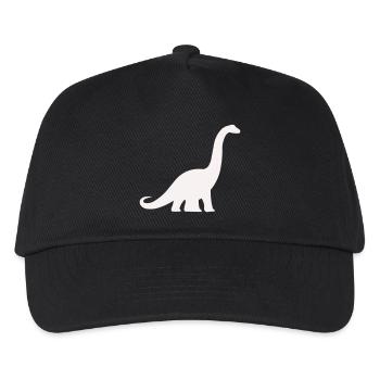 Silhouette de dinosaure à long cou - Casquette de baseball Enfant - noir - Devant