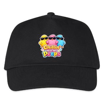 Chillin with my Peeps Happy Easter Easter Chick - Kids’ Baseball Cap - black - Front